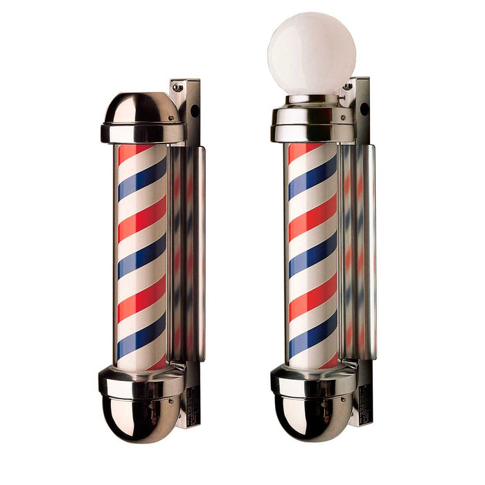William Marvey 405 Wall Mount  Barber Pole Height 24" - Diameter of glass cylinder 4" - Sharp Salons